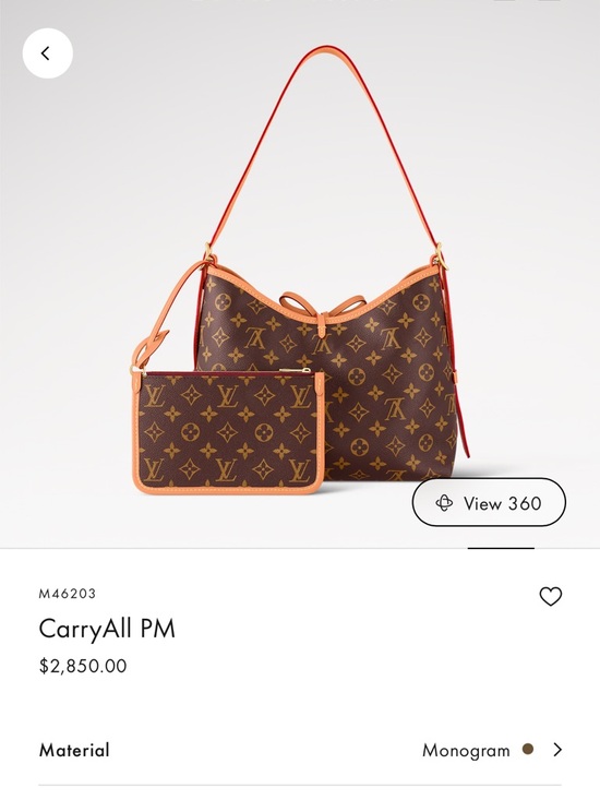 Louis Vuitton Handbags - Louis Vuitton Monogram CarryAll PM Shoulder Bag in Brown and Tan with Red Accent